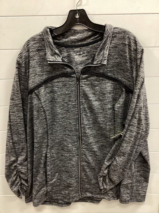 Athletic Jacket By Livi Active In Grey, Size:3X