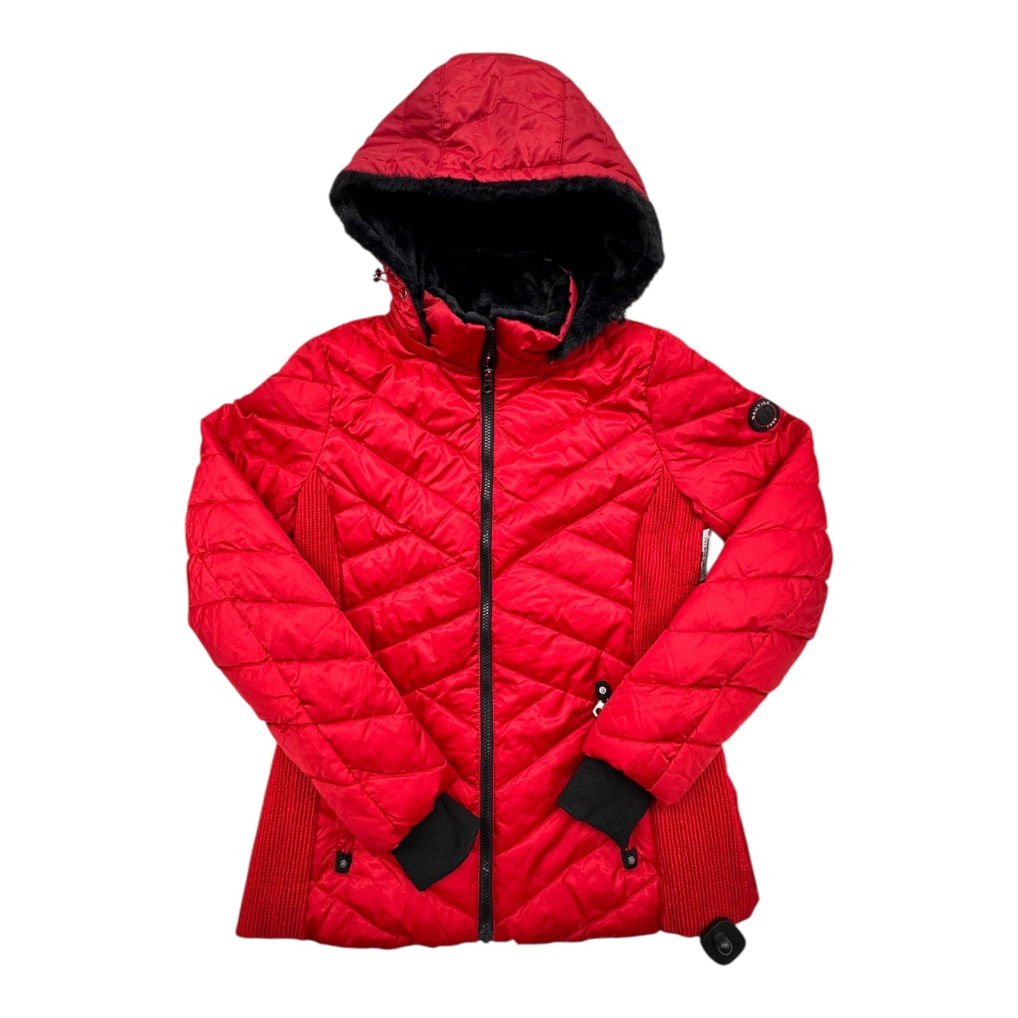 Jacket Puffer & Quilted By Nautica In Red, Size:M