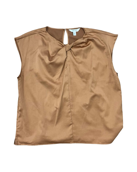 Top Sleeveless By Nine West In Gold, Size:Xl