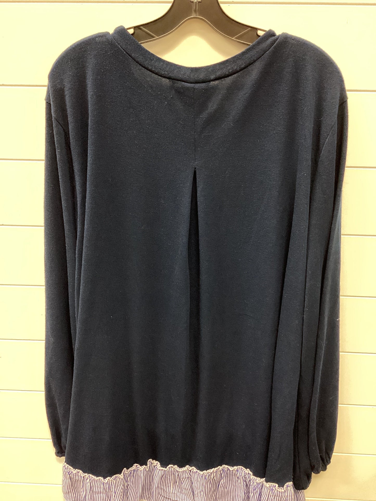 Top Ls By Suzanne Betro In Navy, Size:4X