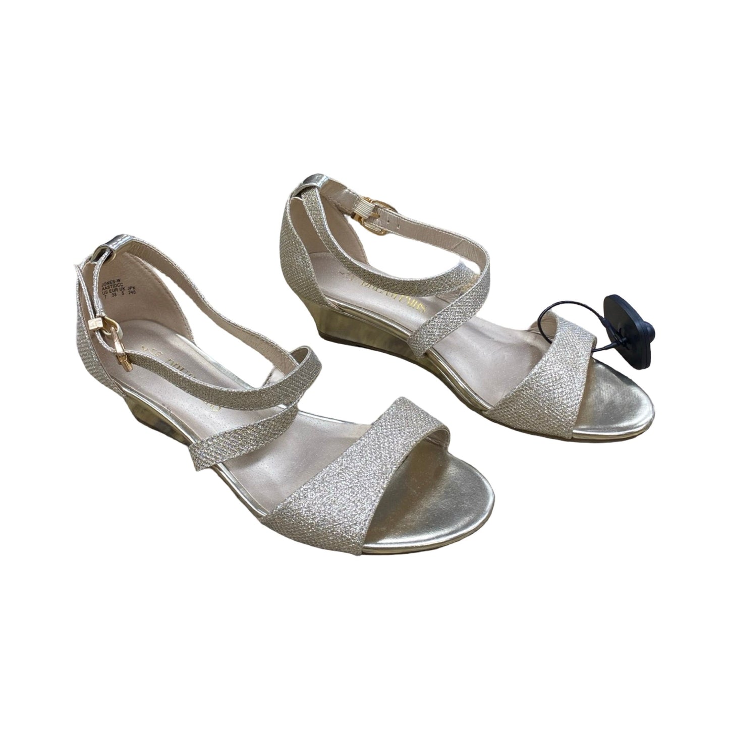 Shoes Heels Wedge By Dream Pairs In Gold, Size:7