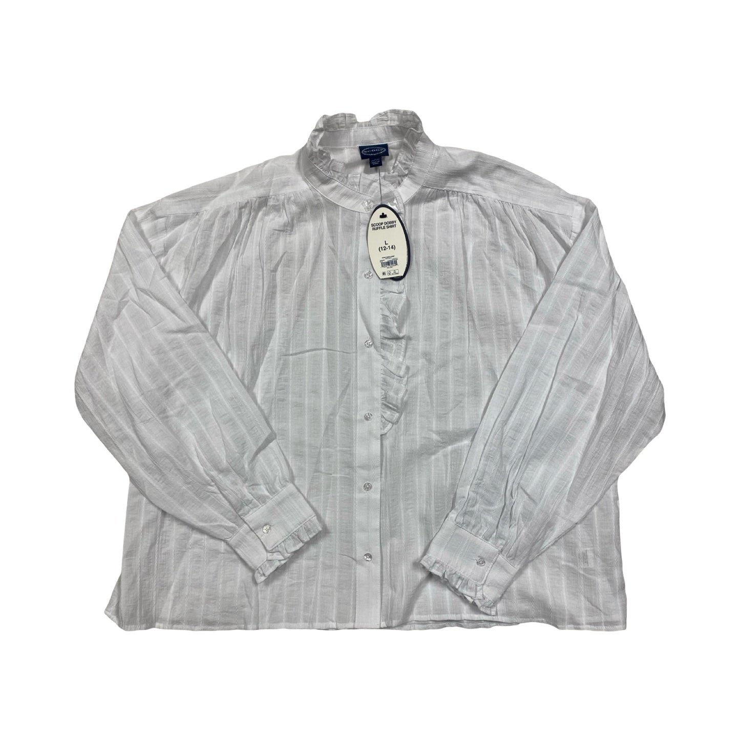 Top Ls By Scoop In White, Size:L