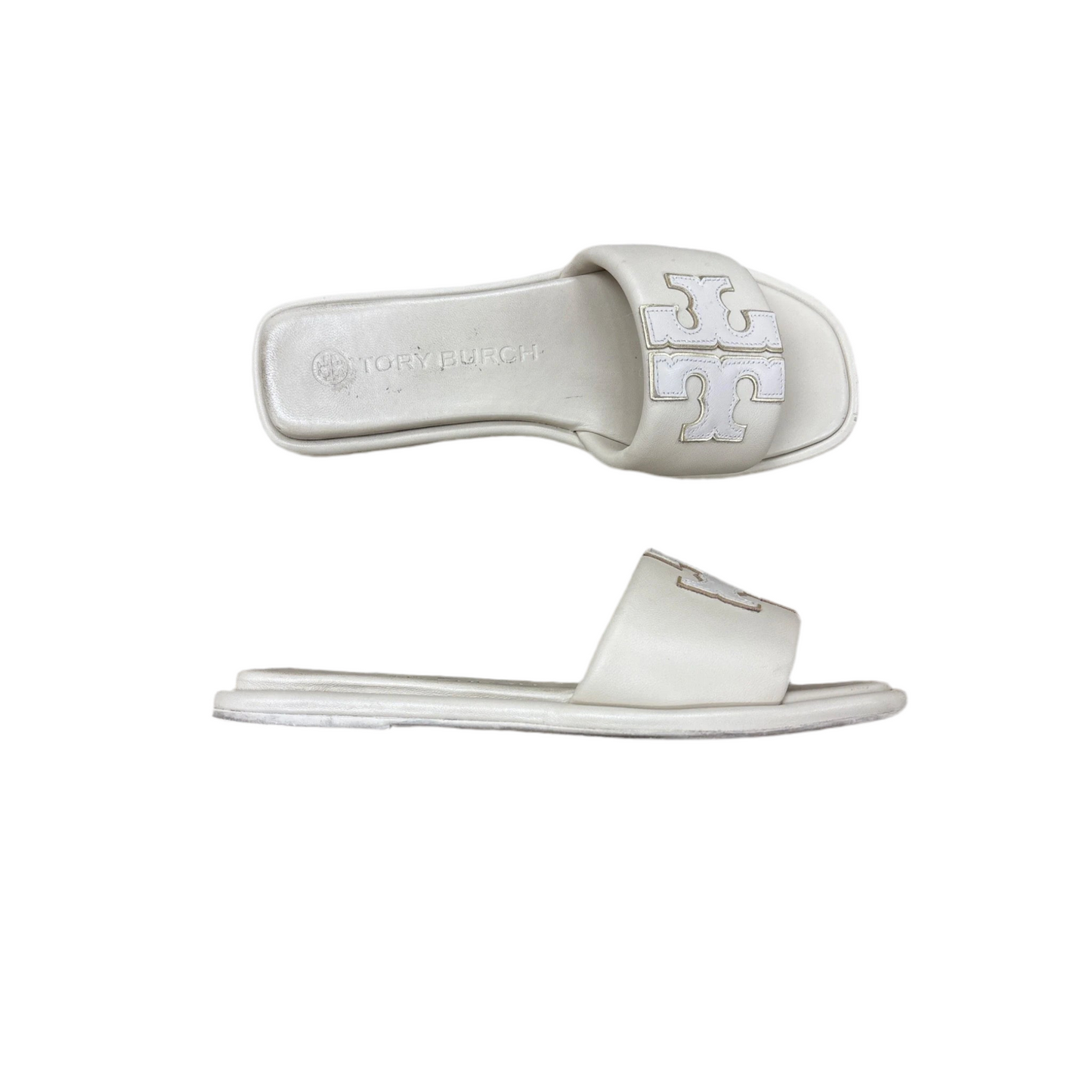 Sandals Designer By Tory Burch In Beige, Size: 8.5