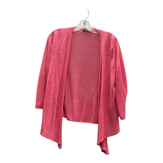 Sweater Cardigan By Nic + Zoe In Pink, Size:M