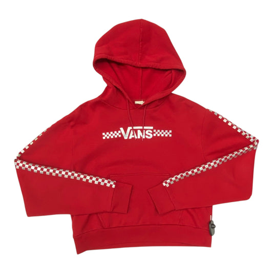 Sweatshirt Hoodie By Vans In Red & Silver, Size:M