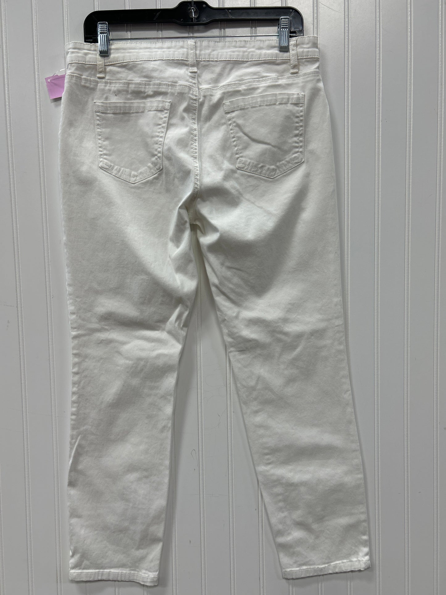 Jeans Skinny By Buffalo David Bitton In White Denim, Size:10