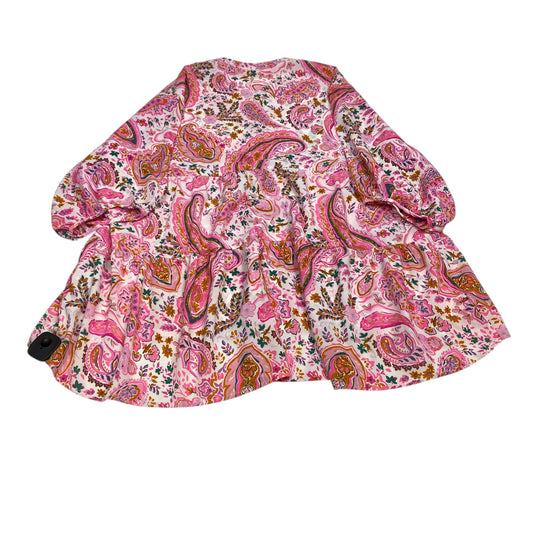 Top Ls By Umgee In Pink & White, Size:1X
