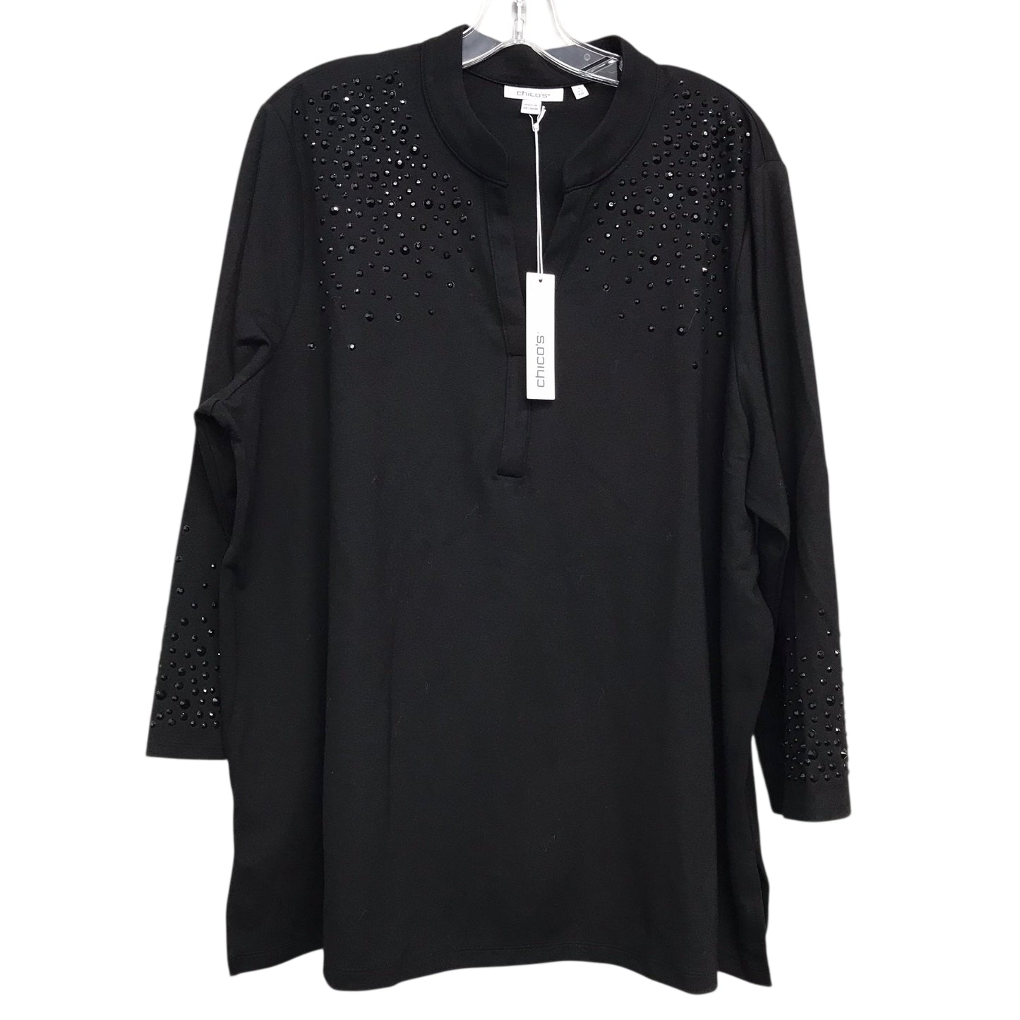 Top Ls By Chicos In Black, Size:1X