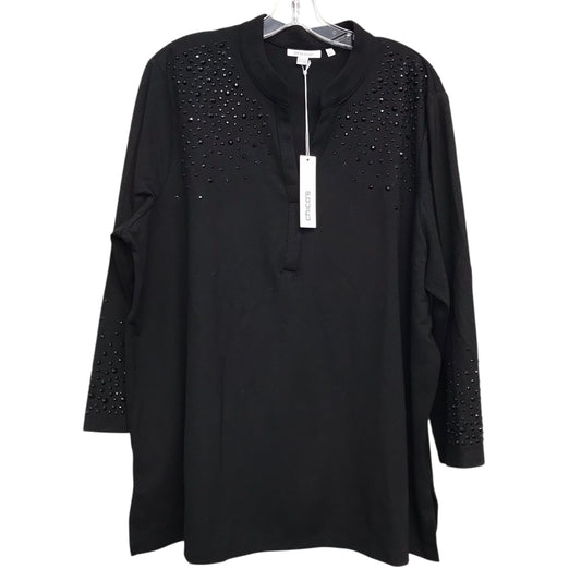Top Ls By Chicos In Black, Size:1X
