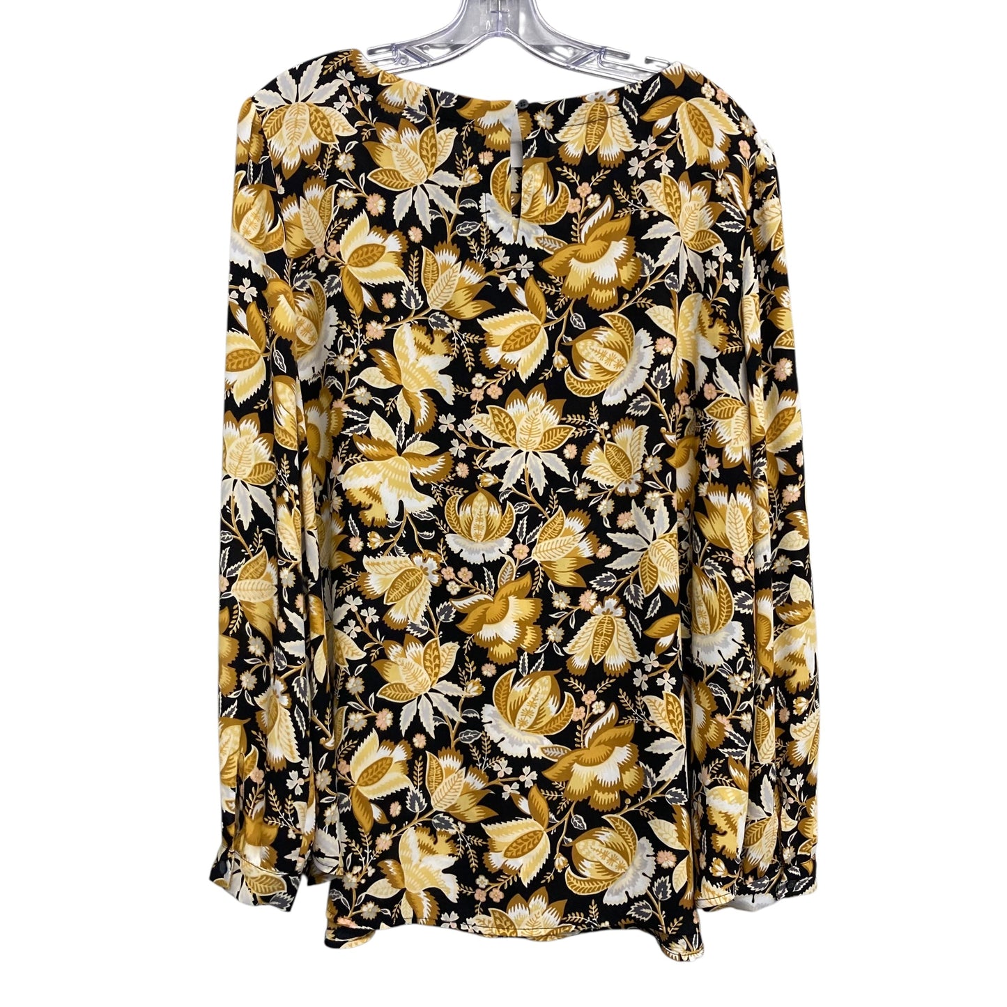 Top Ls By Loft In Black & Yellow, Size:1X