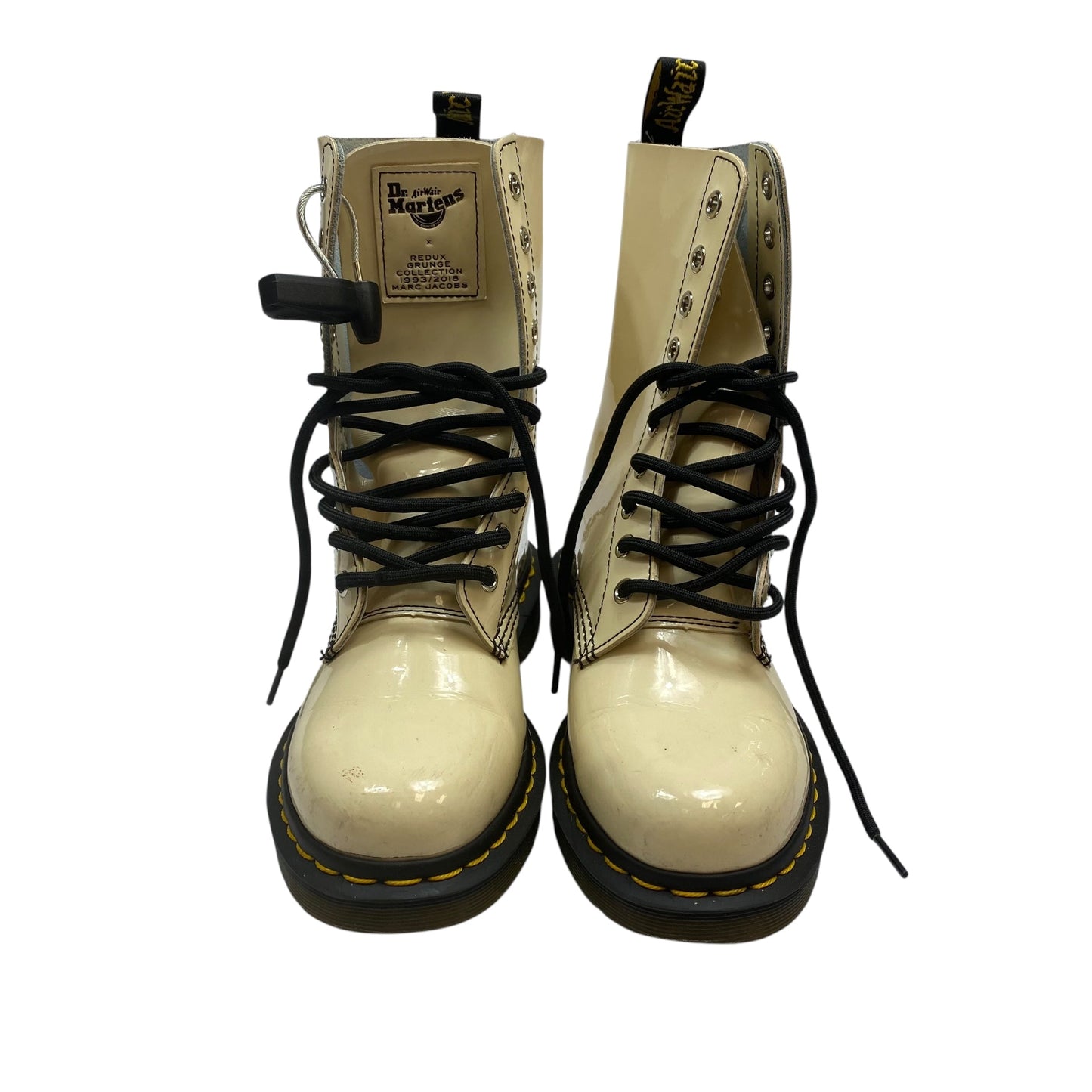 Boots Designer By Dr Martens In Cream, Size:5