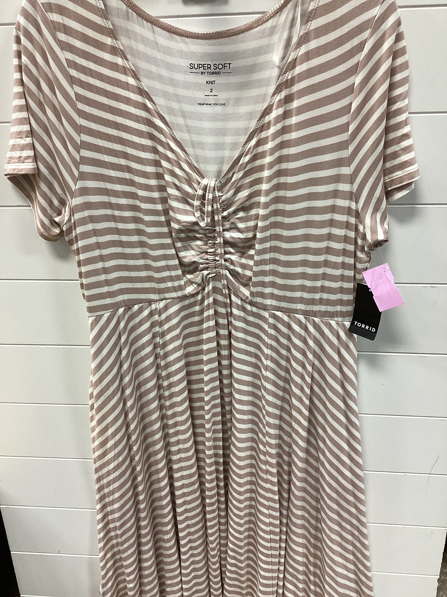 Dress Casual Midi By Torrid In Tan, Size:2X