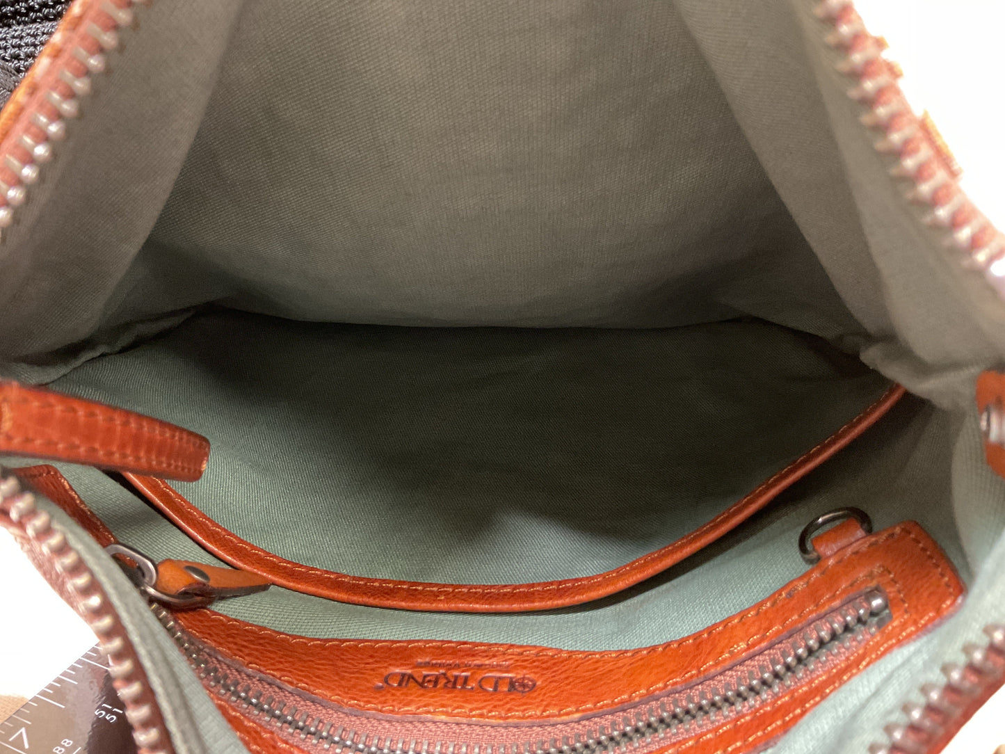 Crossbody Leather By Cmb In Brown, Size:Medium