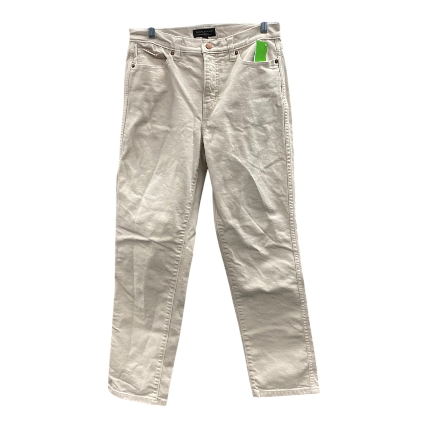 Jeans Straight By Banana Republic In Cream, Size:6