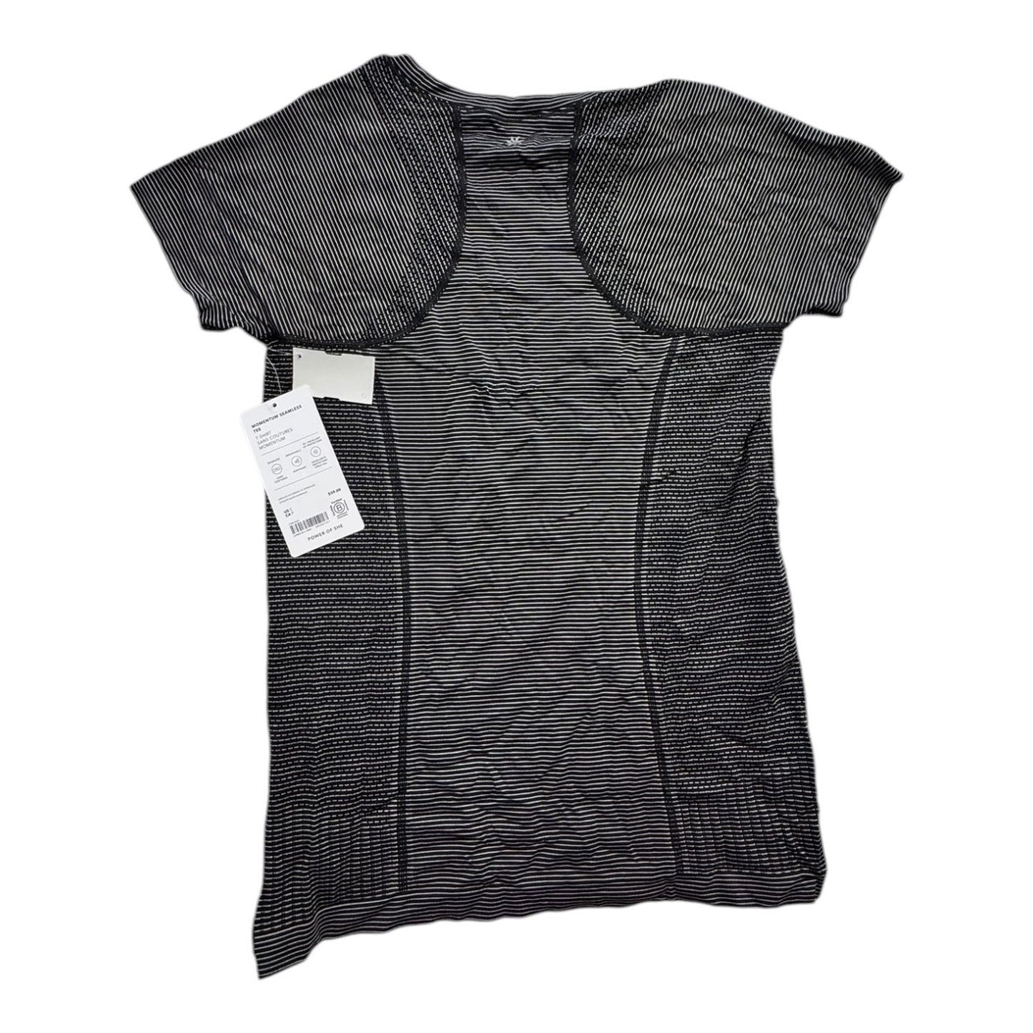 Athletic Top Ss By Athleta In Striped Pattern, Size:S