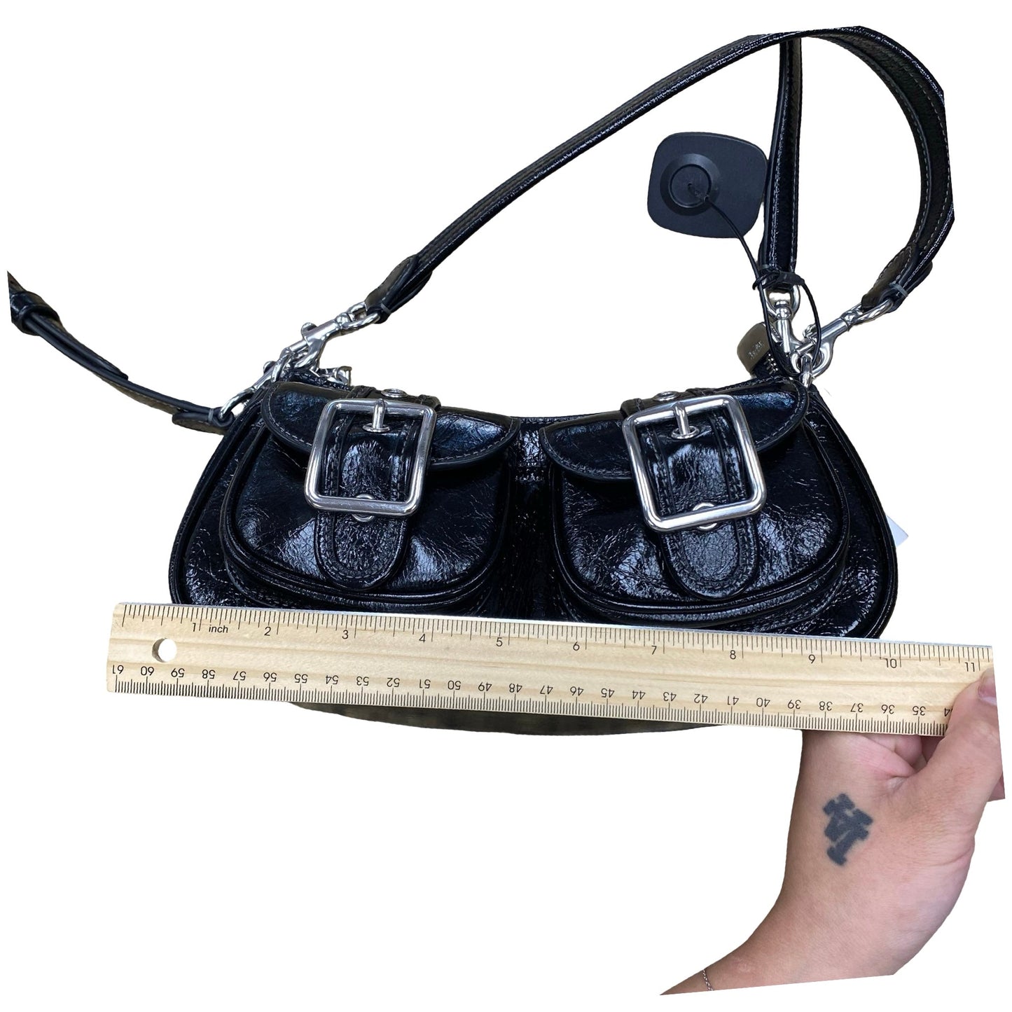 Handbag Designer By Coach In Black, Size:Small