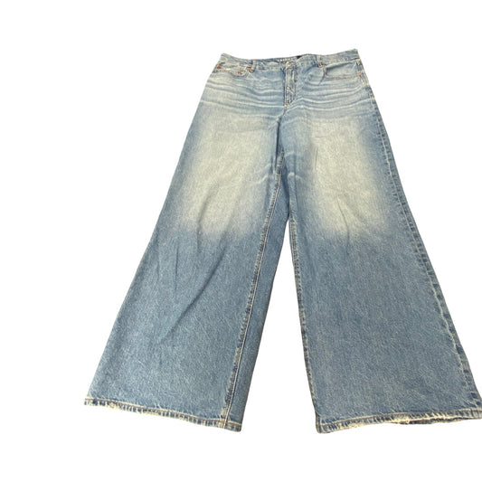 Jeans Wide Leg By American Eagle In Blue, Size:18