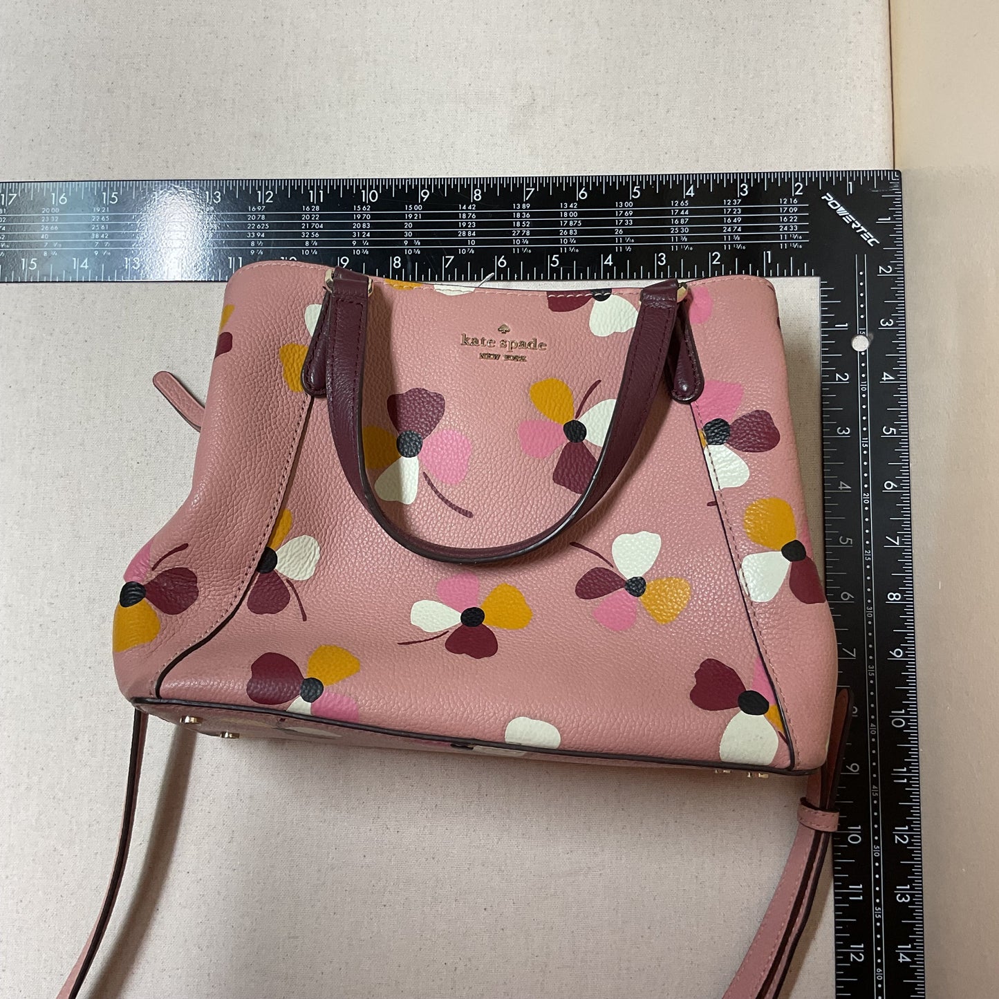 Handbag Designer By Kate Spade In Pink & Purple, Size:Medium