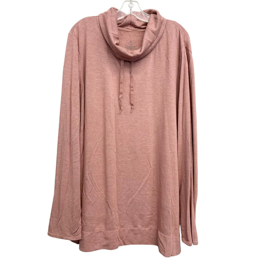 Sweatshirt Collar By Cuddl Duds In Pink, Size:3X