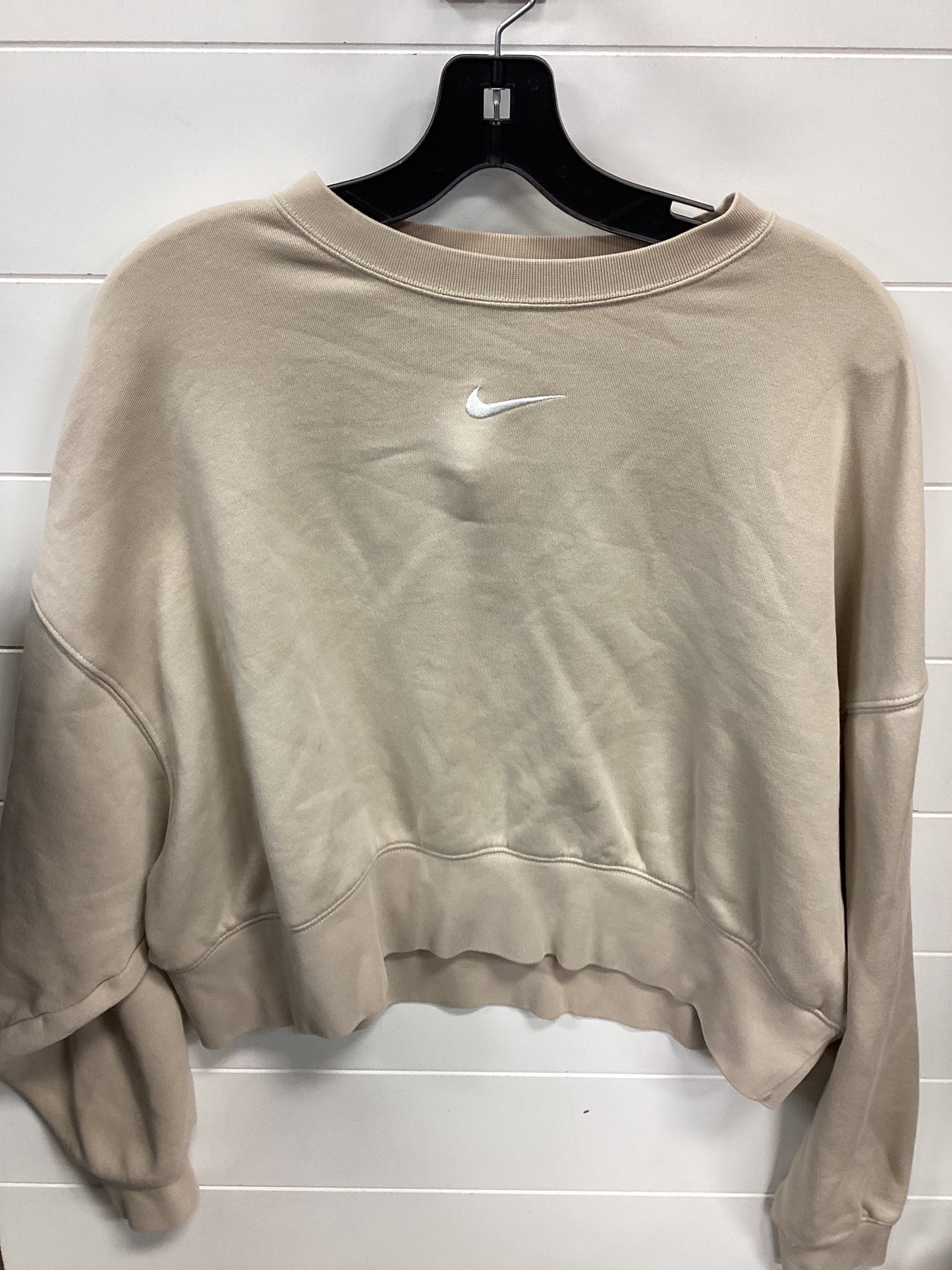 Athletic Sweatshirt Crewneck By Nike Apparel In Cream, Size:Xs