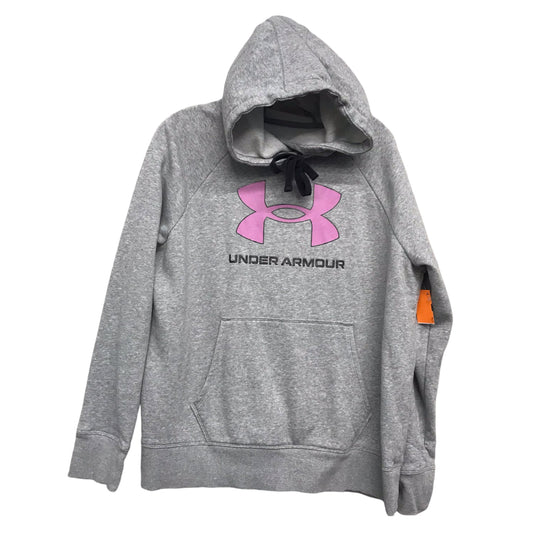 Sweatshirt Hoodie By Under Armour In Grey, Size:L