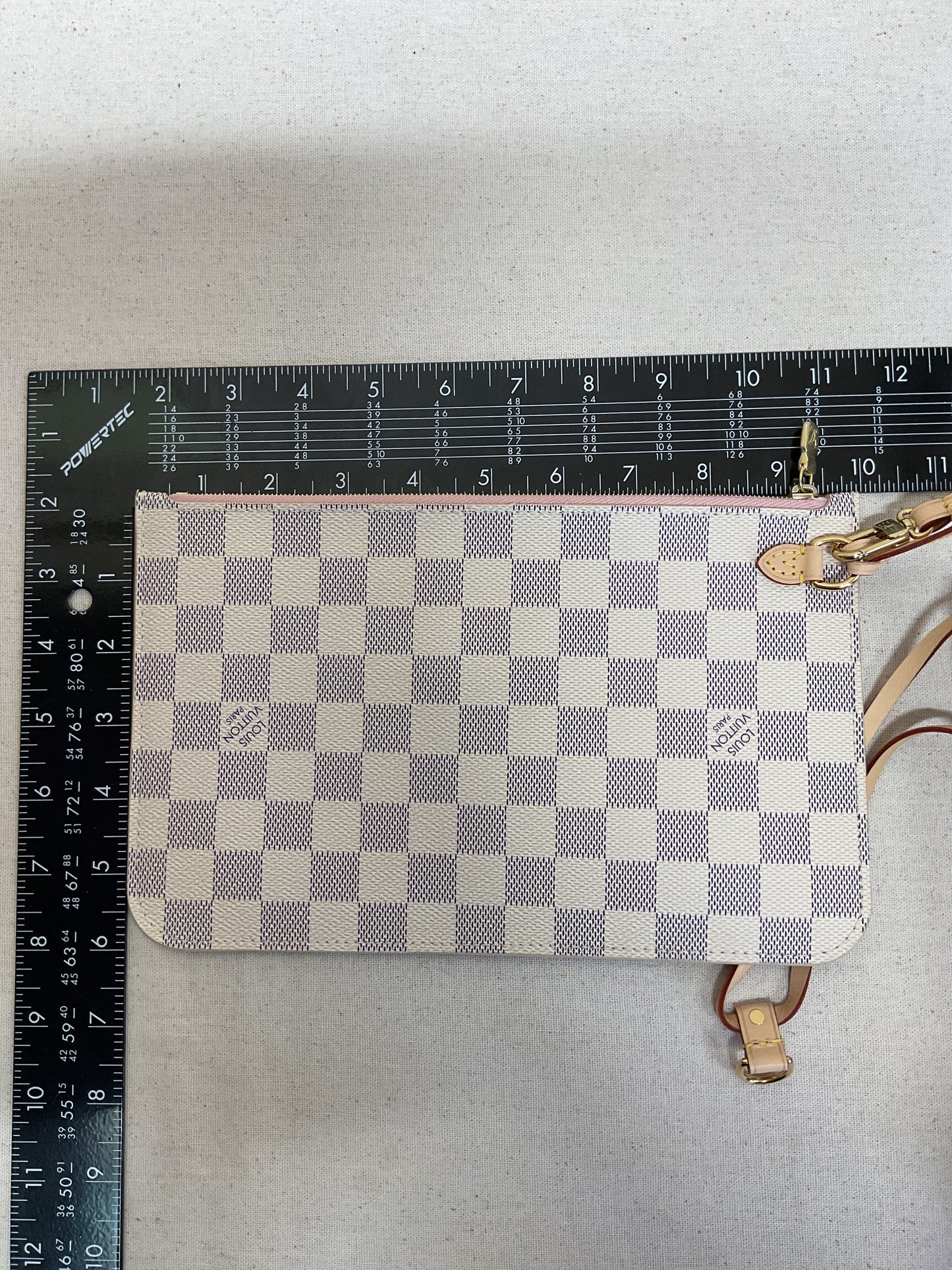 Handbag Luxury Designer By Louis Vuitton In Grey & White, Size:Large