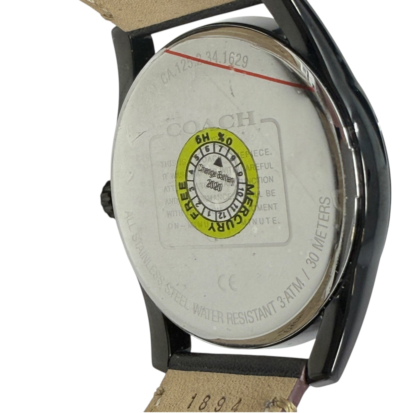 Preston Black Dial Watch By Coach