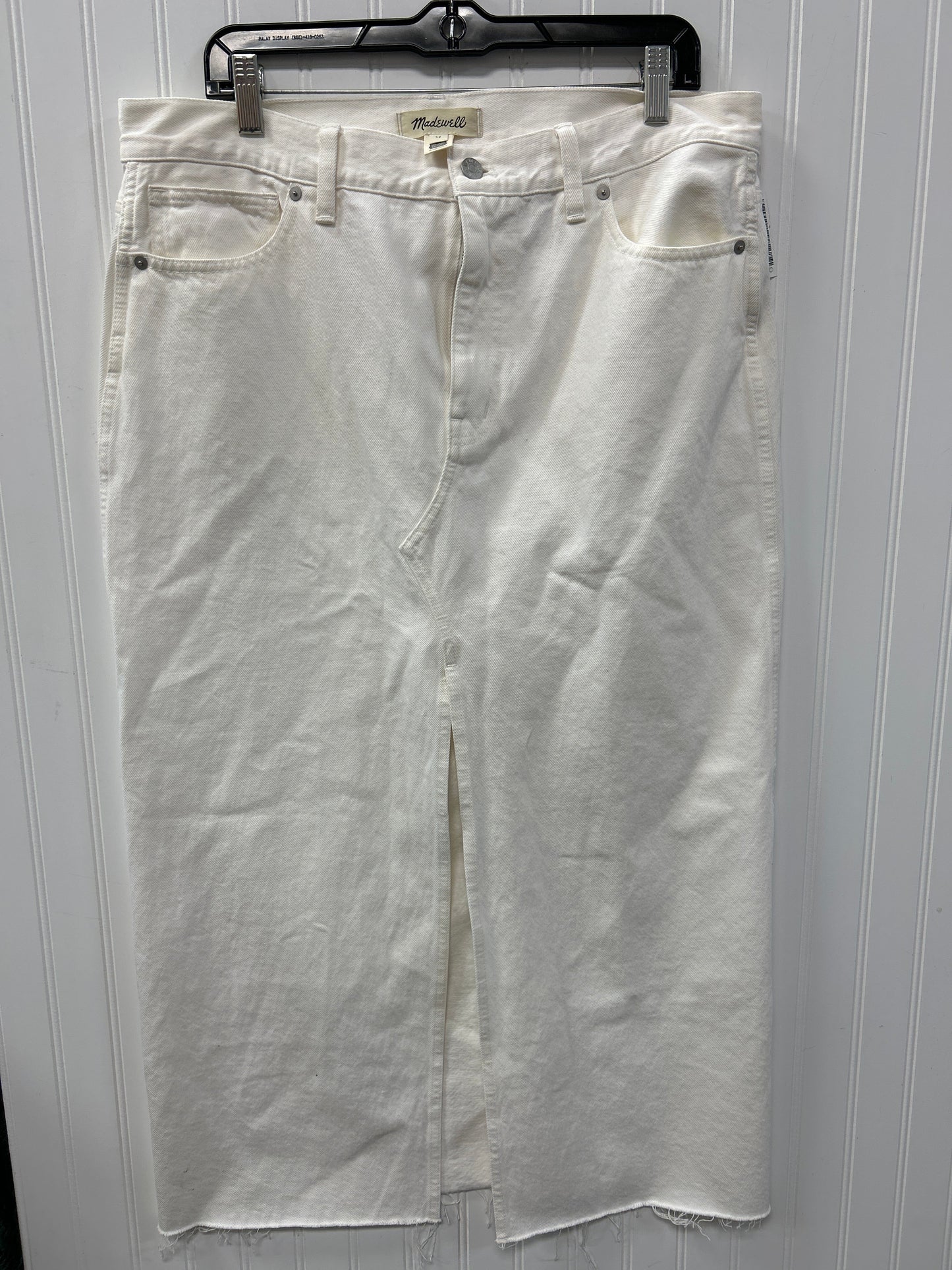 Skirt Maxi By Madewell In Cream Denim, Size:12