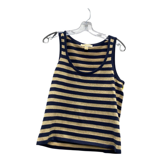 Top Sleeveless By Michael By Michael Kors In Blue & Gold, Size:M