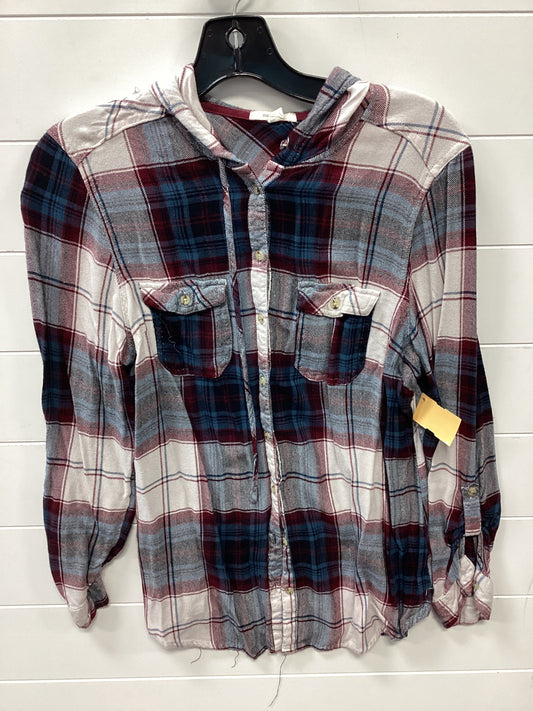 Top Ls By Maurices In Plaid Pattern, Size:L