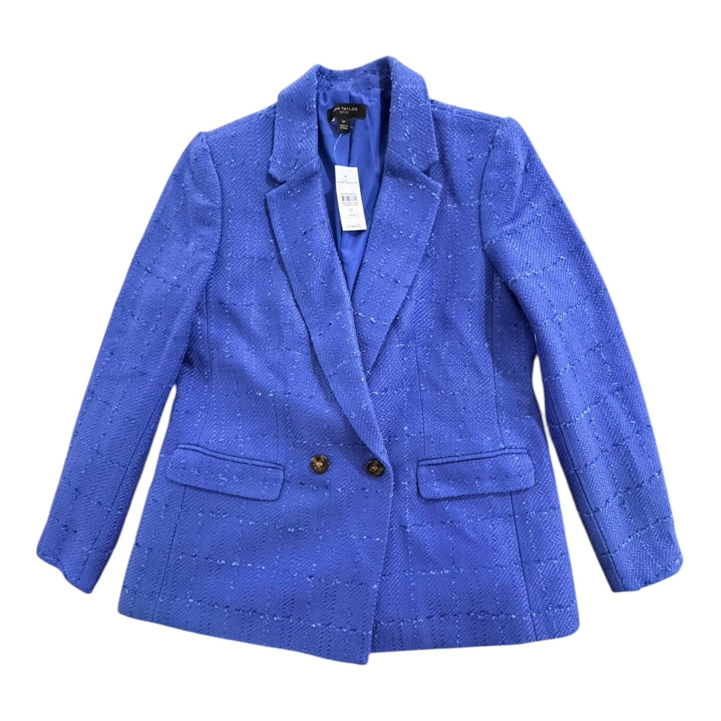 Blazer By Ann Taylor In Blue, Size:10P