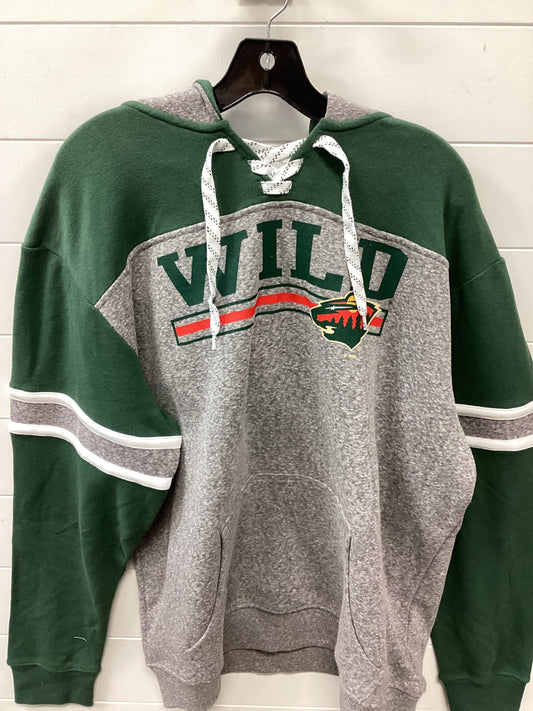 Sweatshirt Hoodie By Nhl In Green & Grey, Size:1X