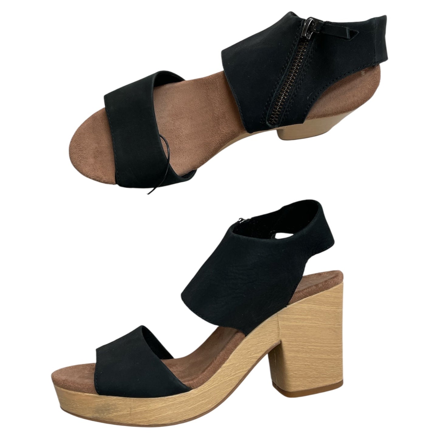 Sandals Heels Block By Toms In Black, Size:10
