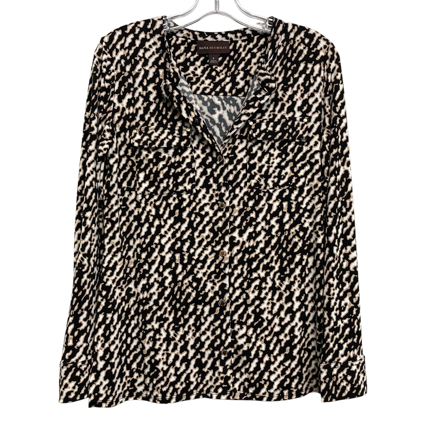 Top Ls By Dana Buchman In Black & Tan, Size:S