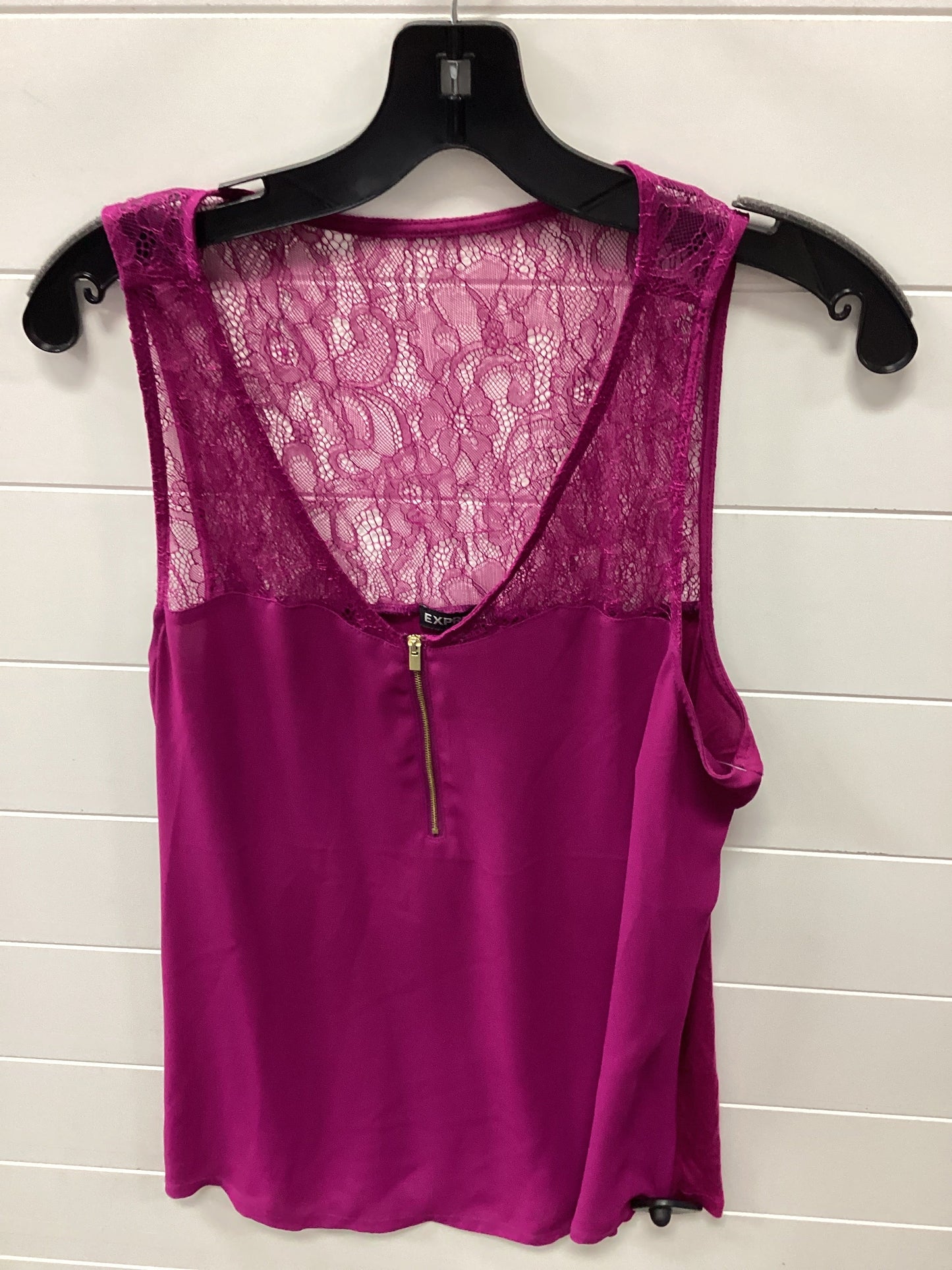 Top Sleeveless By Express In Purple, Size:L