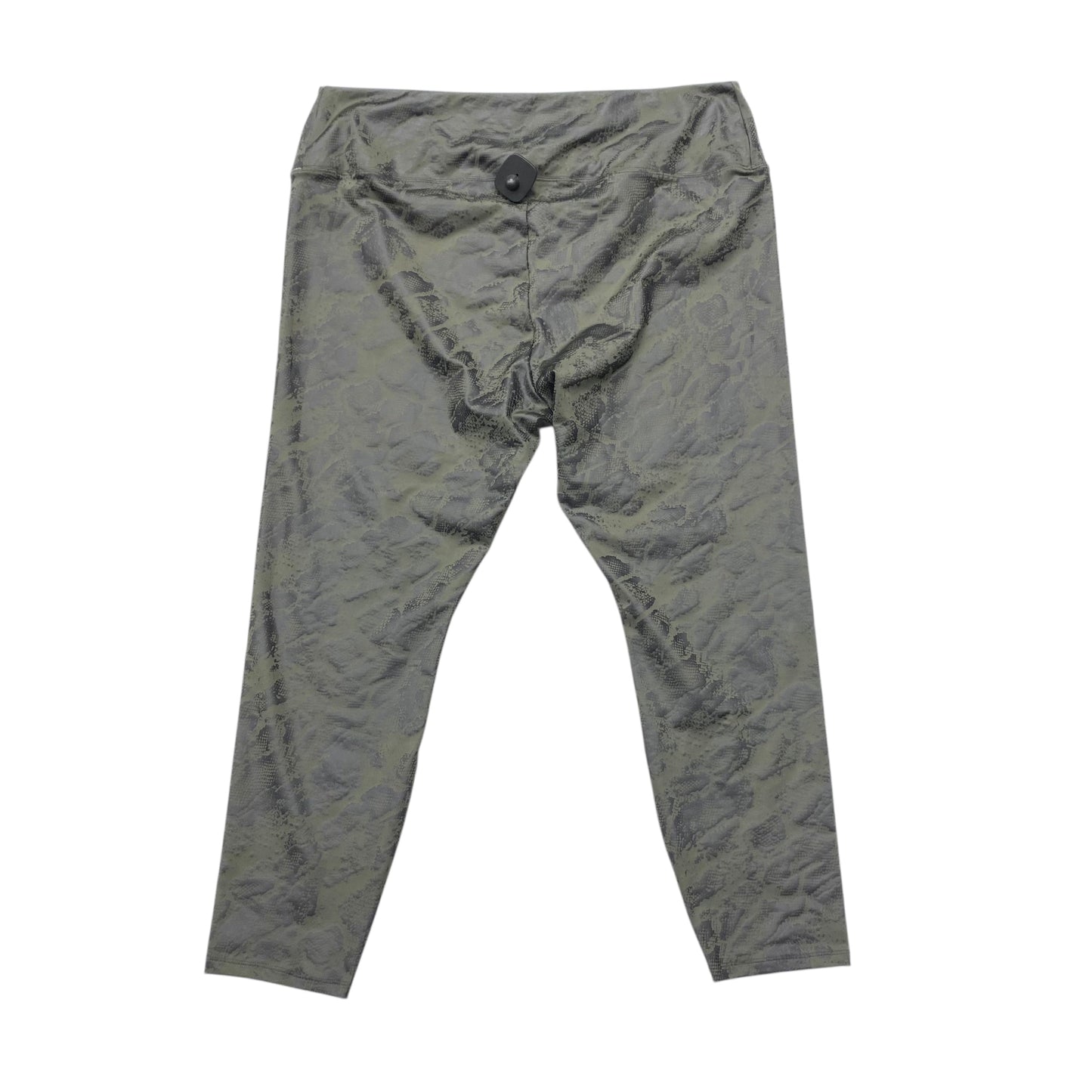 Athletic Leggings By Simply Vera In Snakeskin Print, Size:2X