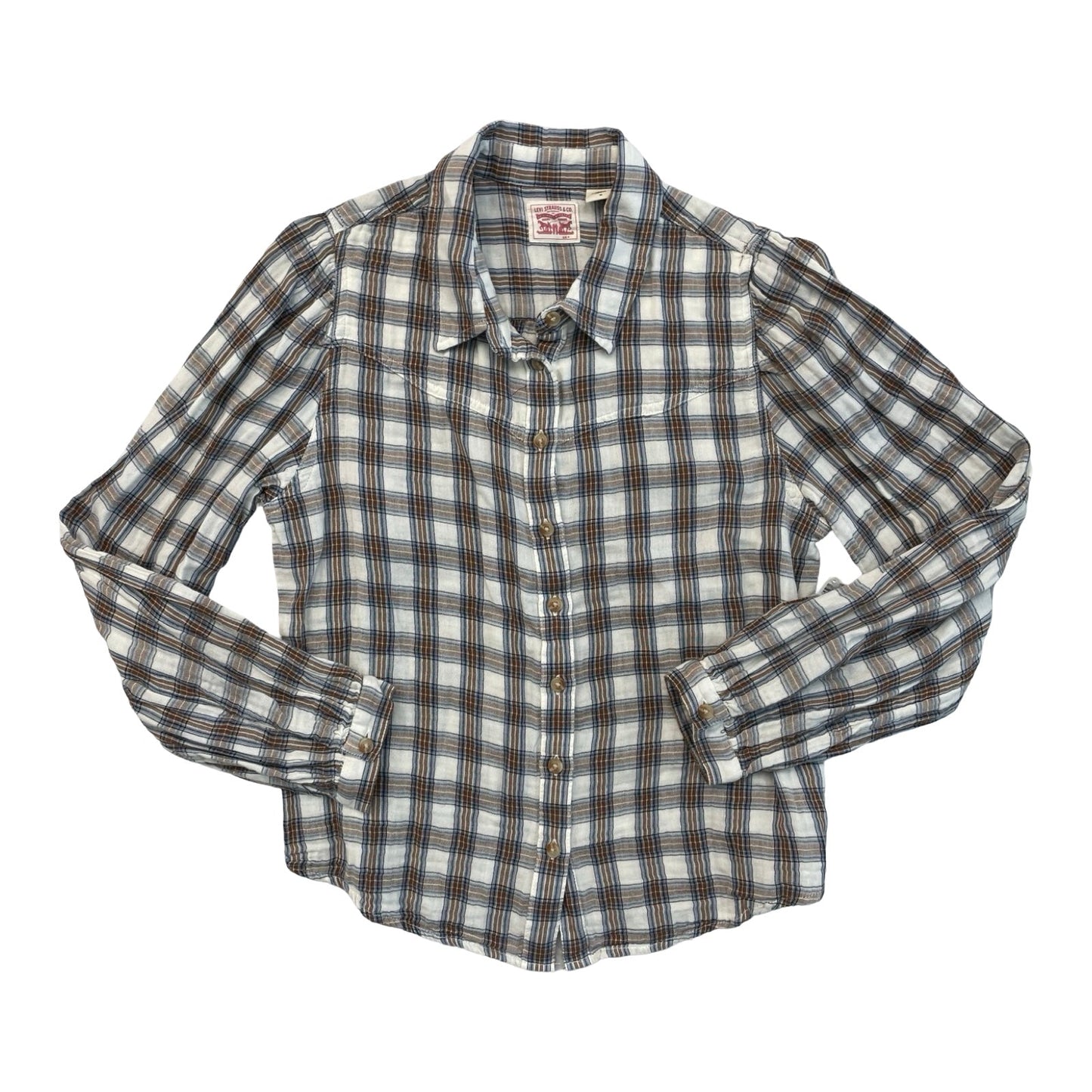 Top Ls By Levis In Plaid Pattern, Size:M