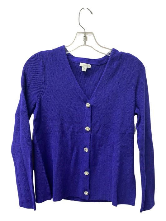 Sweater Cardigan By J. Jill In Blue, Size:Xsp