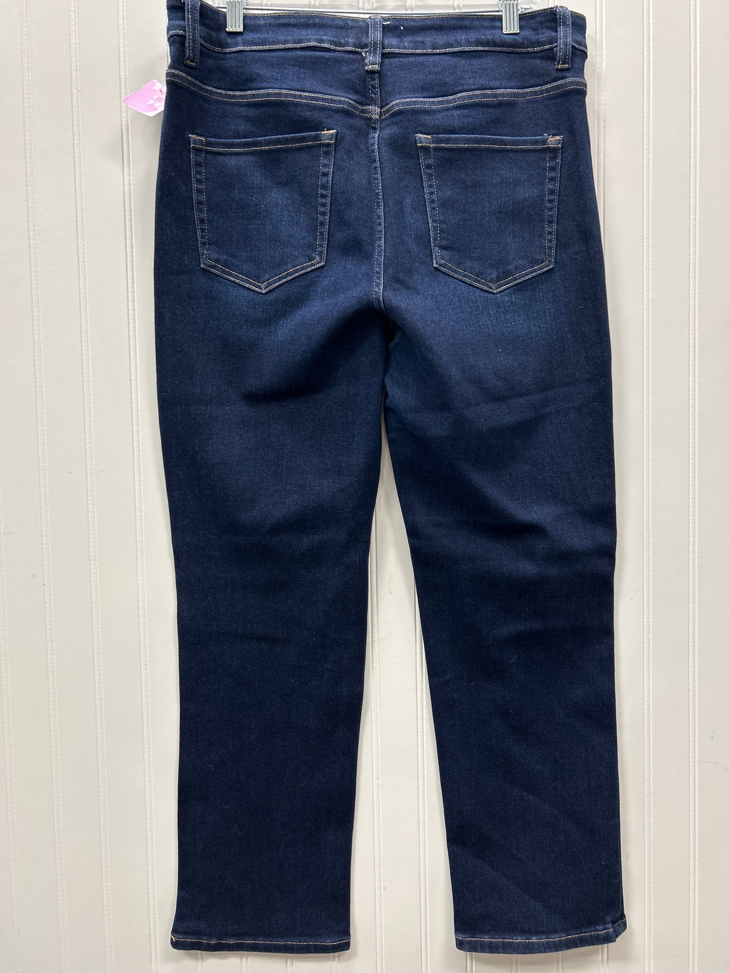 Jeans Straight By Vervet In Blue Denim, Size:12