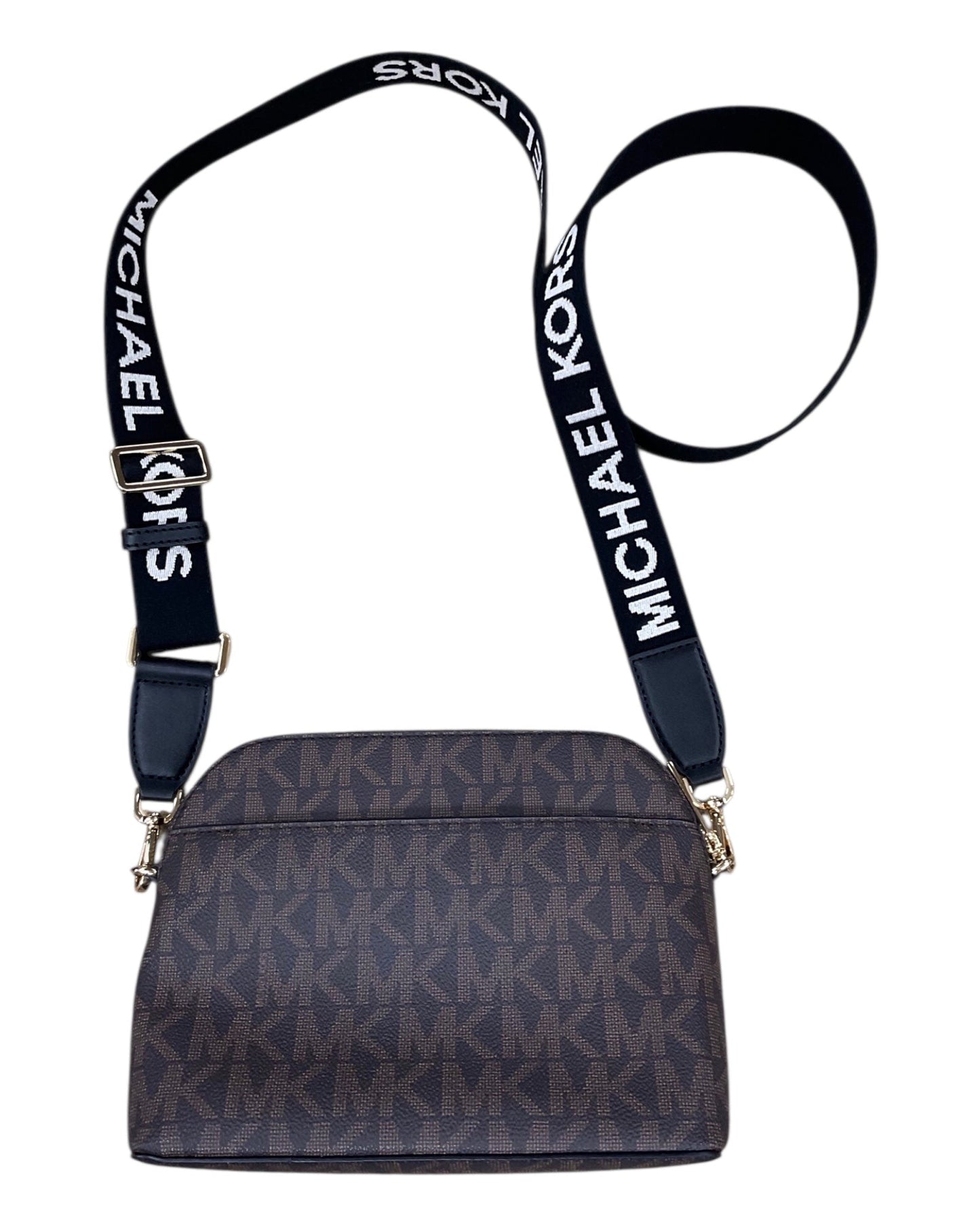 Crossbody Designer By Michael Kors In Black & Brown, Size:Small