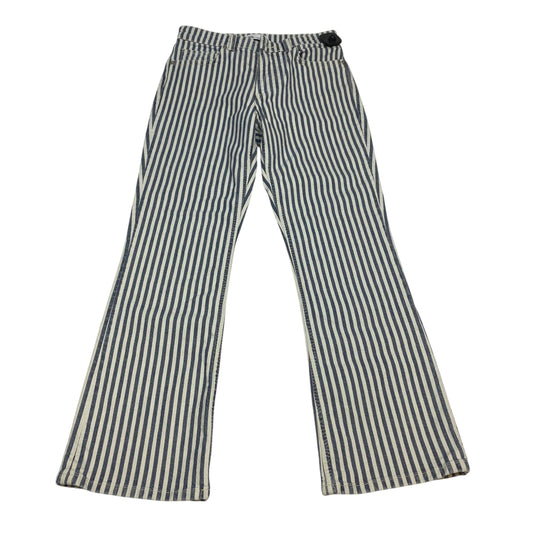 Jeans Straight By Zara In Blue & White, Size:4