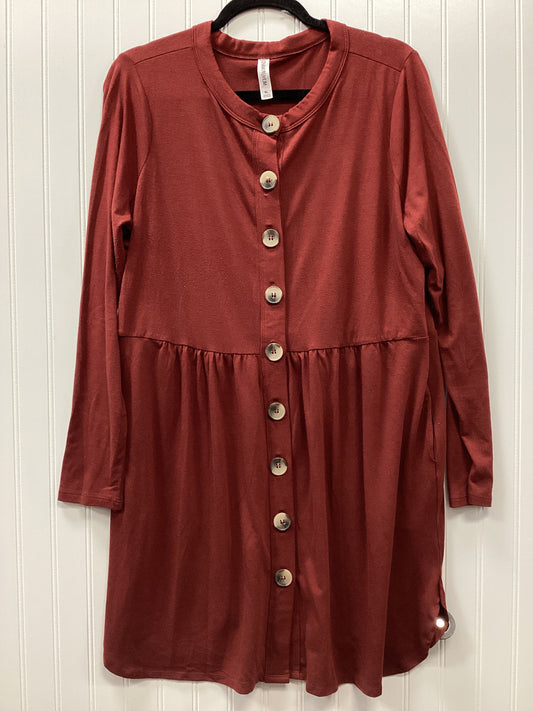 Dress Casual Short By Zenana Outfitters In Red, Size:Xl