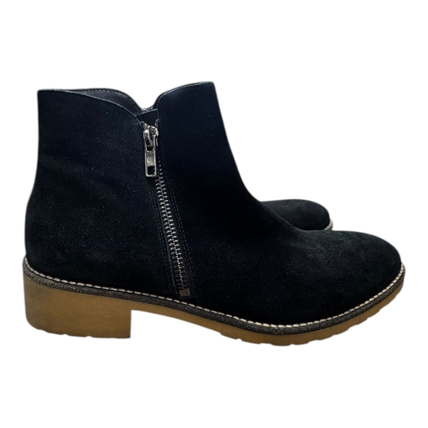 Boots Ankle Flats By Vaneli In Black, Size:8