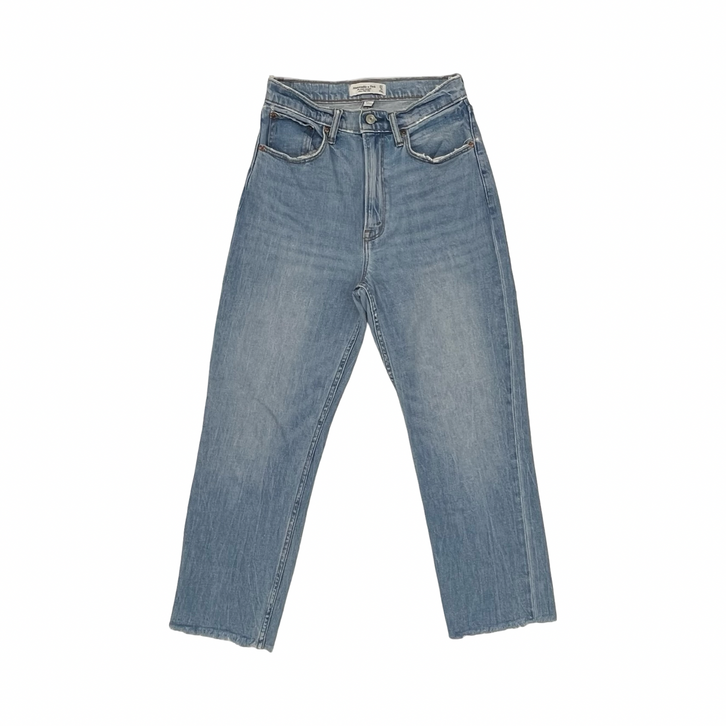 Jeans Straight By Abercrombie And Fitch In Blue Denim, Size:4