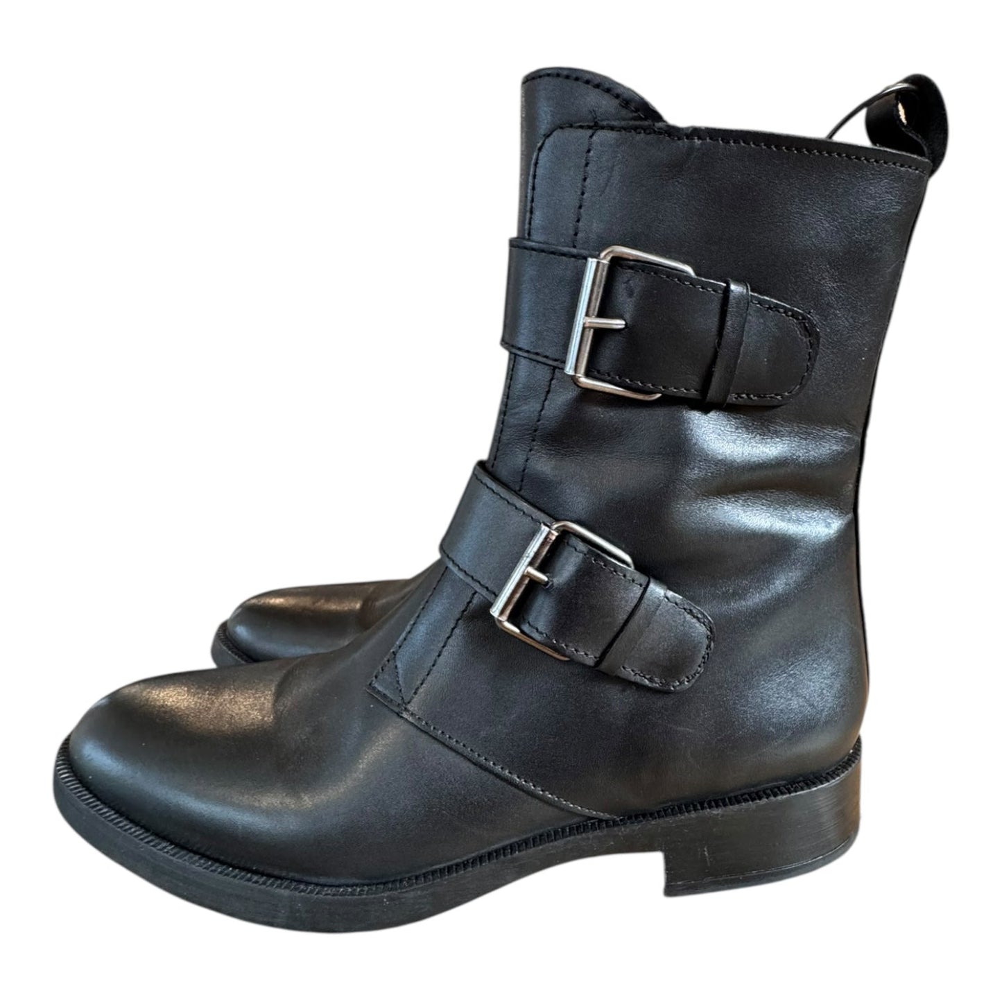 Boots Combat By EMANUELE CRASTO In Black, Size:9