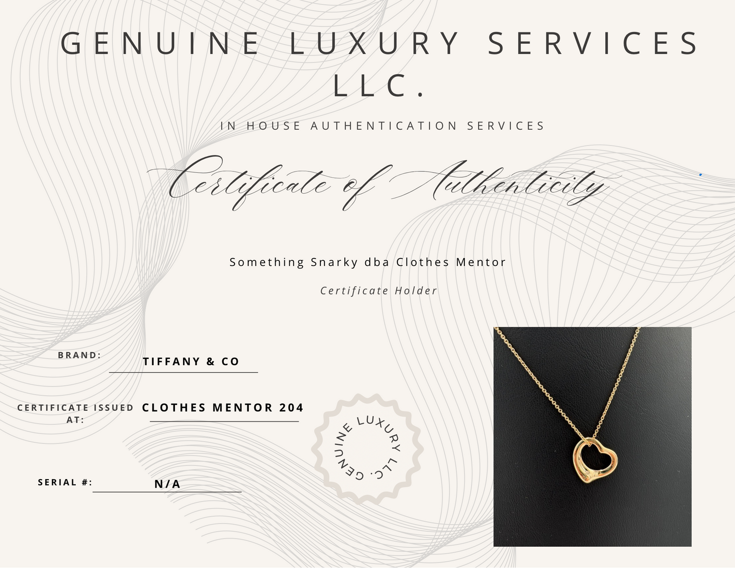 Tiffany & Company Elsa Open Heart 18K Rose Gold Luxury Necklace