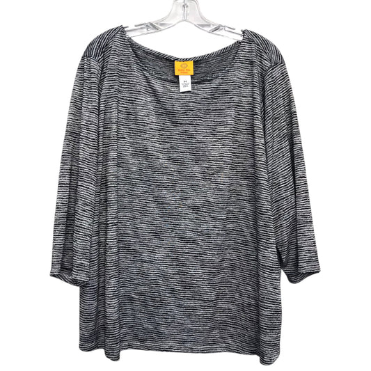 Top Ls By Ruby Rd In Striped Pattern, Size:3X