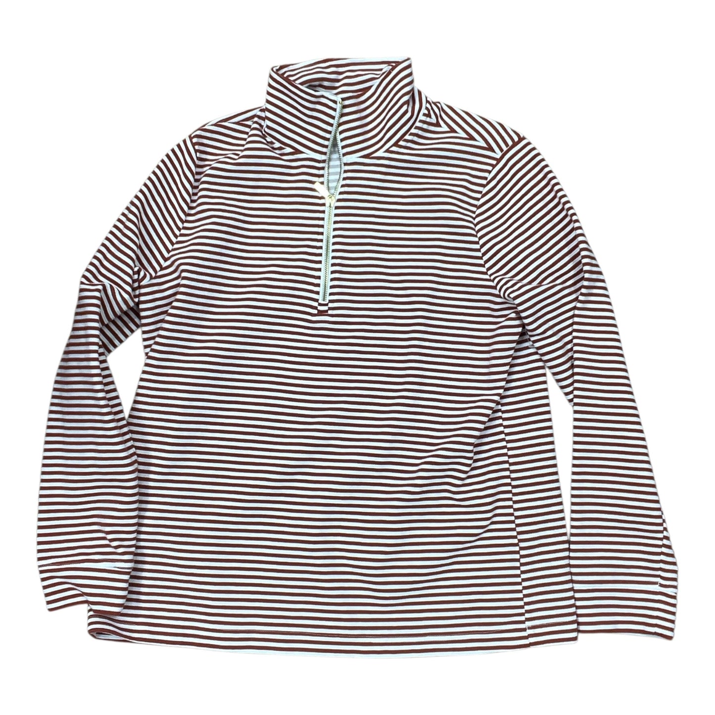 Top Ls By Croft And Barrow In Brown & Cream, Size:L