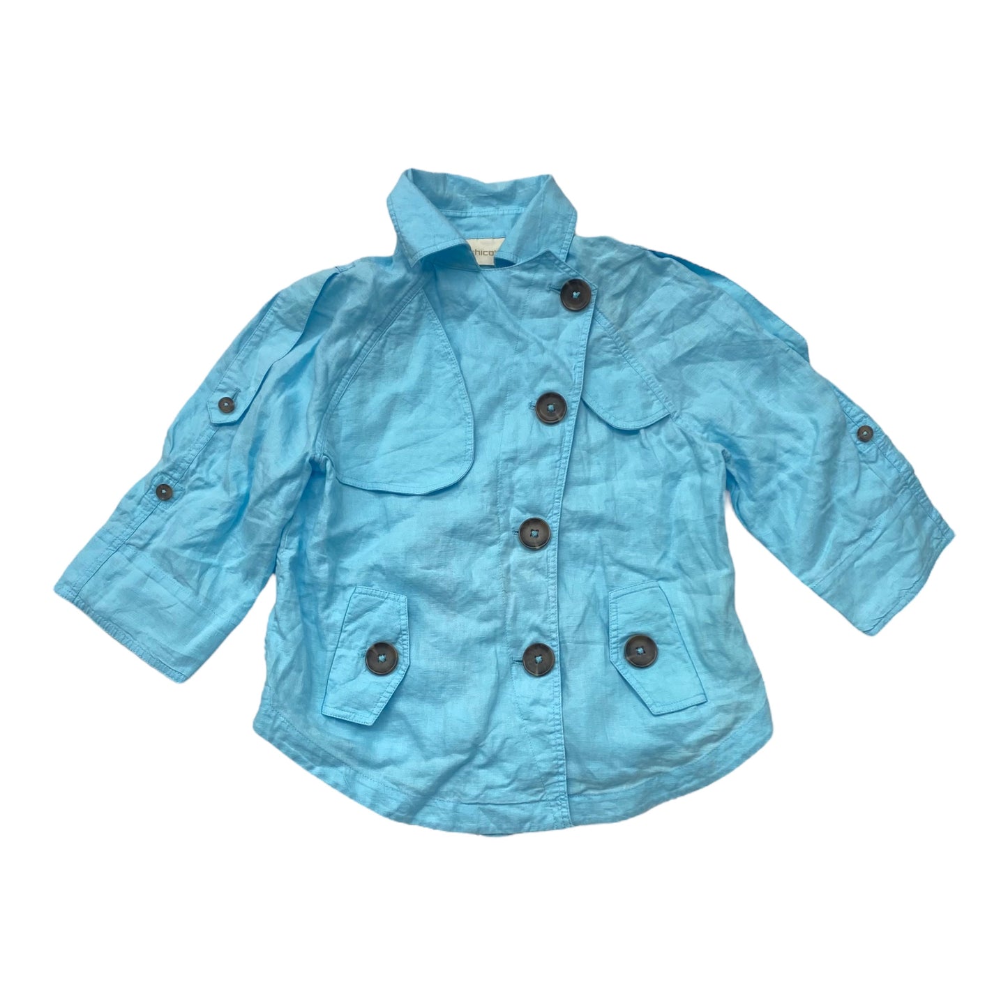 Blazer By Chicos In Blue, Size:M