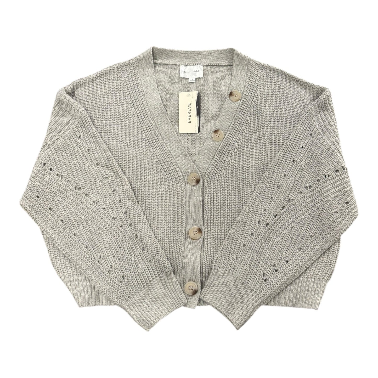 Sweater Cardigan By Line & Dot In Grey, Size:S